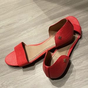 Tory Burch | Coral Snakeskin Sandal